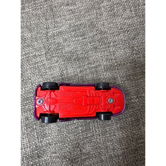 1993 Mattel Hot Wheels Purple Die Cast Car Orange Dome & Green Flame Graphics - Picture 5 of 6